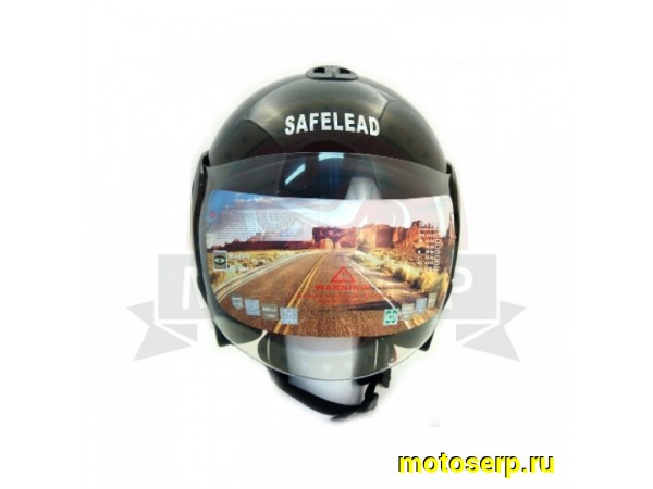 Купить  Шлем открытый байк со стеклом Safelead LX-217 колобки ЧЁРНЫЙ (L) (шт) (0 купить с доставкой по Москве и России, цена, технические характеристики, комплектация фото  - motoserp.ru