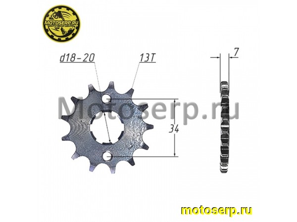 Купить  Звезда ведущая (428-13) 156-164FML (125-250cc) (шт) (ML 4961 (MT C-1671 (Дан купить с доставкой по Москве и России, цена, технические характеристики, комплектация фото  - motoserp.ru