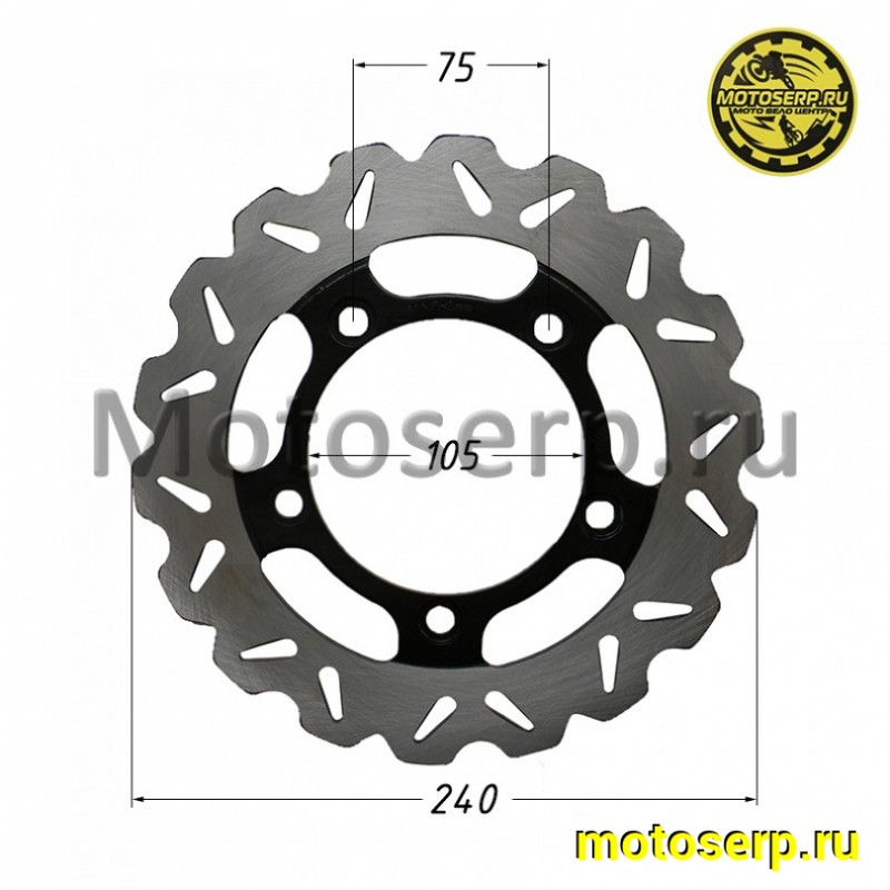 Купить  Диск тормозной задний (240x105) (отв:5x75) FALCON SPEEDFIRE 250cc (шт) (MM 92229 купить с доставкой по Москве и России, цена, технические характеристики, комплектация фото  - motoserp.ru