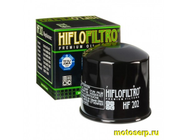 Купить  Масл. фильтр HI FLO HF202 (F302) 57393 JP (шт) купить с доставкой по Москве и России, цена, технические характеристики, комплектация фото  - motoserp.ru