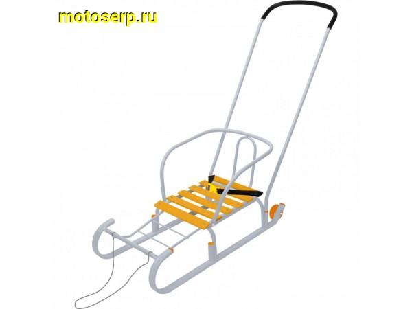 Купить  Санки салазки спинкой и колесиками, плоские полозья (шт) (Гусев купить с доставкой по Москве и России, цена, технические характеристики, комплектация фото  - motoserp.ru