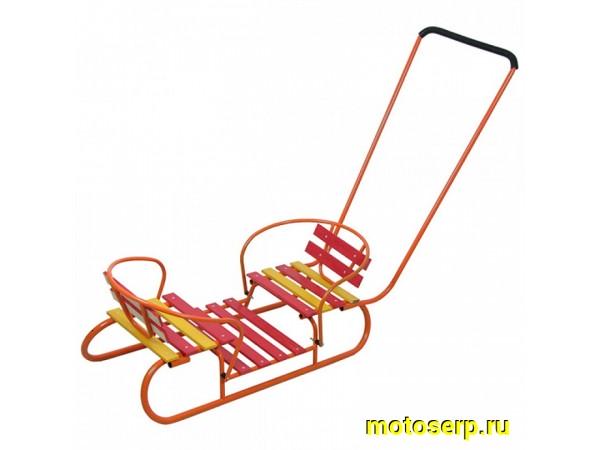 Купить  Санки тяни-толкай ДВОЙНЯ (шт)  (шт) (Гусев  купить с доставкой по Москве и России, цена, технические характеристики, комплектация фото  - motoserp.ru
