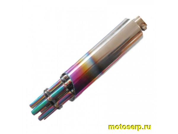 Купить  Глушитель (банка) тюнинговый (вращающийся пулемёт) радуга (шт) (Грехн купить с доставкой по Москве и России, цена, технические характеристики, комплектация фото  - motoserp.ru