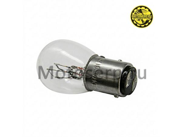 Купить  Лампа стоп-сигнал, двухконтактная 12V21/5W (с цоколем, стоп-сигнал) (шт) (MT (Дан (R1 (R2 (Шате-М 32CA11 (MOTO-SKUTER 6223 (Regul 3374075 купить с доставкой по Москве и России, цена, технические характеристики, комплектация фото  - motoserp.ru