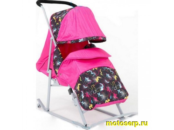 Купить  ====Санки-коляска Kristy Luxe Розовый с колесиками (шт) (0 купить с доставкой по Москве и России, цена, технические характеристики, комплектация фото  - motoserp.ru