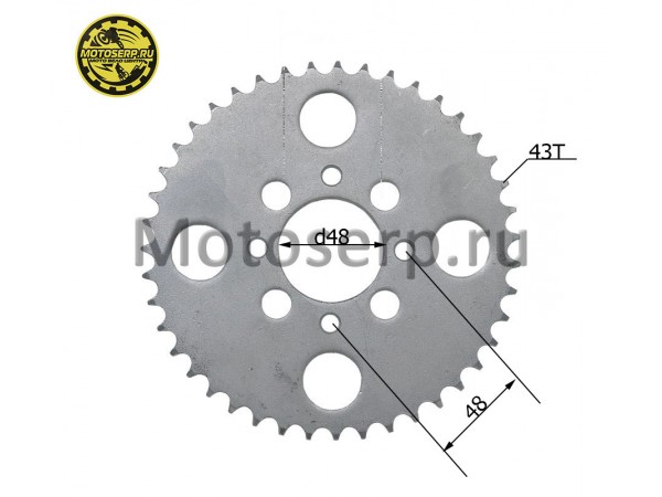 Купить  Звезда ведомая голая (венец) (428-43) (428-43T D-48mm, 4x48mm) ATV IRBIS 70-125Utt и др. (шт) (ML 10216 купить с доставкой по Москве и России, цена, технические характеристики, комплектация фото  - motoserp.ru