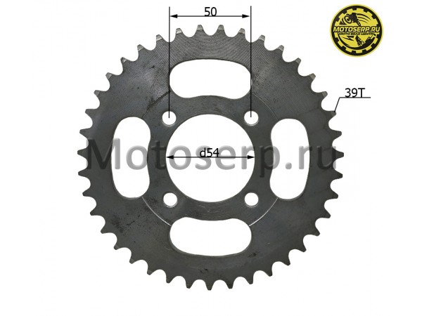 Купить  Звезда ведомая голая (венец) (420-39) (420-39T D-54mm, 4x50mm) Delta, Alpha (шт) (MT C-1412 (MM 11476 (ML 6920 (Дан (TATA 16101545 (TATA 16018674 купить с доставкой по Москве и России, цена, технические характеристики, комплектация фото  - motoserp.ru