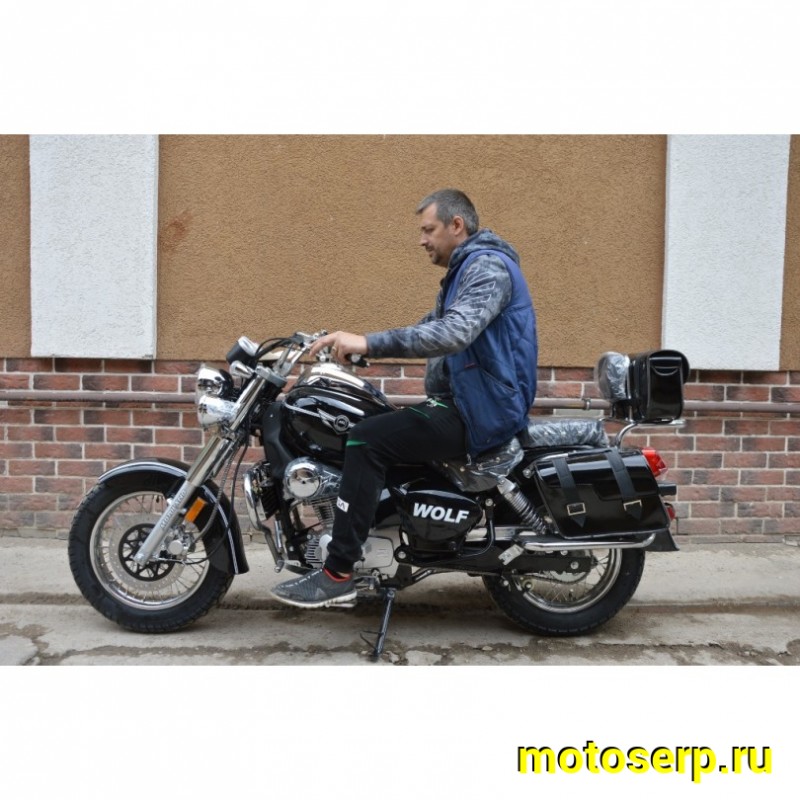 Купить  ====Мотоцикл Motoland WOLF 250 4Т., возд.-масл., диск/барабан, 110/90-16"/180/90-15" (зал) (шт) (зак) (ML 13214 купить с доставкой по Москве и России, цена, технические характеристики, комплектация фото  - motoserp.ru