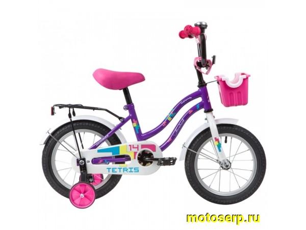 Купить  14" NOVATRACK TETRIS (Новатрек Тетрис) 14"; 1ск; рама-сталь; тормоз-ножной; багажник (шт) (0 купить с доставкой по Москве и России, цена, технические характеристики, комплектация фото  - motoserp.ru