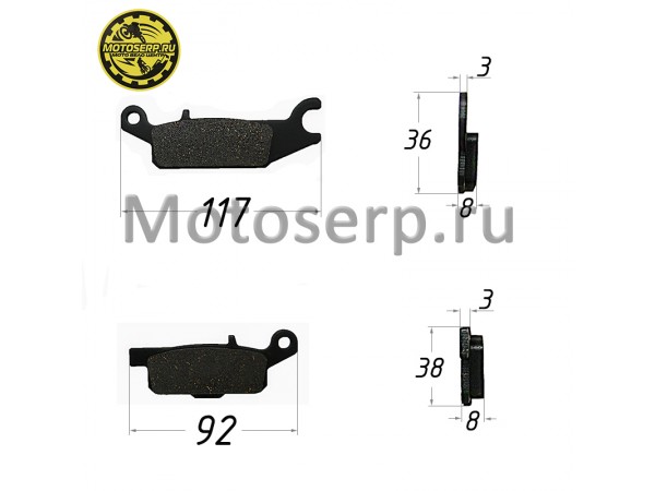 Купить  Колодки тормозные передние ATV GR YAMAHA  GRIZZLY 550/700 (правое ухо) (пар) (SM 151-7467 купить с доставкой по Москве и России, цена, технические характеристики, комплектация фото  - motoserp.ru