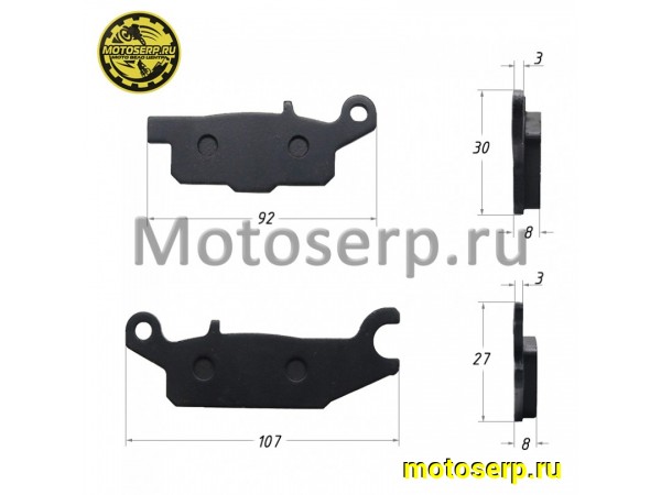 Купить  Колодки тормозные передние ATV GL YAMAHA  GRIZZLY 550/700 (левое ухо) (пар) (M95 купить с доставкой по Москве и России, цена, технические характеристики, комплектация фото  - motoserp.ru
