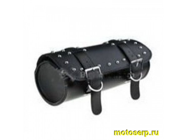 Купить  Сумка кожанная на руль, типа "бочка", стиль "Чоппер" (кожа, заклепки) (шт)  (MM 23829 купить с доставкой по Москве и России, цена, технические характеристики, комплектация фото  - motoserp.ru