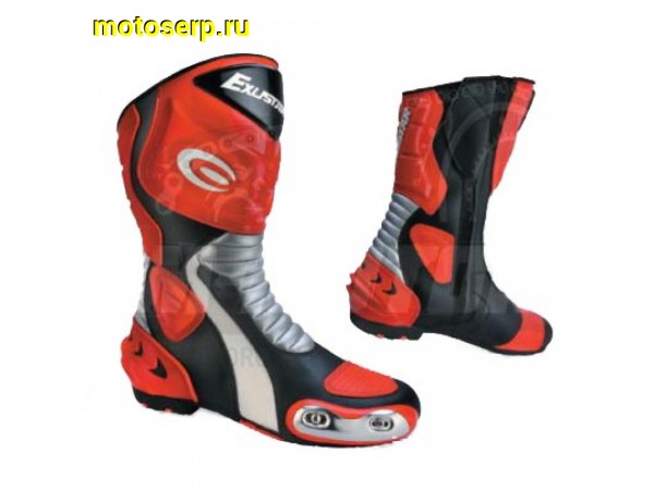 Купить  Мотоботы турист. EXUSTAR E-SBR290 (защ. голени),  р-р 42 красно-чёрные (N/Q) (пар)  (0 купить с доставкой по Москве и России, цена, технические характеристики, комплектация фото  - motoserp.ru