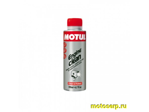 Купить  Очиститель (присадка) системы смазки атмосферных 4т двигателей Engine Clean Moto 200ml  (шт) (MOTUL 102177 купить с доставкой по Москве и России, цена, технические характеристики, комплектация фото  - motoserp.ru
