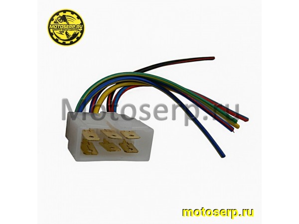 Купить  Разъем реле зарядки 139QMB (GY6 50) (6 контактов, папа, +провода) "KOMATCU"  (шт) (MT P-3174 купить с доставкой по Москве и России, цена, технические характеристики, комплектация фото  - motoserp.ru