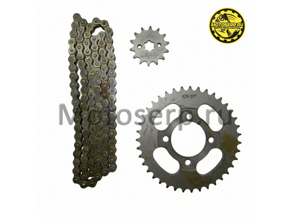 Купить  Звезды трансмиссии (428-14T D-17mm) (428-39T D-54mm, 4x50mm) цепь 112зв. (комп) (MT C-1430 (Дан купить с доставкой по Москве и России, цена, технические характеристики, комплектация фото  - motoserp.ru