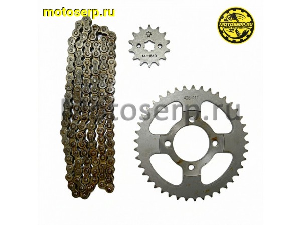 Купить  Звезды трансмиссии (428-14T D-17mm) (428-41T D-54mm, 4x50mm) цепь 112зв. (комп) (MT C-1431 купить с доставкой по Москве и России, цена, технические характеристики, комплектация фото  - motoserp.ru