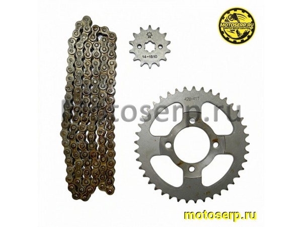 Купить  Звезды трансмиссии (428-14T D-17mm) (428-41T D-54mm, 4x50mm) цепь 112зв. (комп) (MT C-1431 купить с доставкой по Москве и России, цена, технические характеристики, комплектация фото  - motoserp.ru