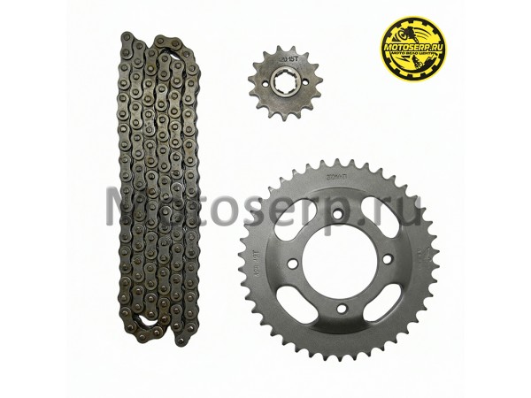 Купить  Звезды трансмиссии (428-15T D-20mm) (428-41T D-64mm, 4x58mm) цепь 112зв. (комп) (MT Z-692 купить с доставкой по Москве и России, цена, технические характеристики, комплектация фото  - motoserp.ru