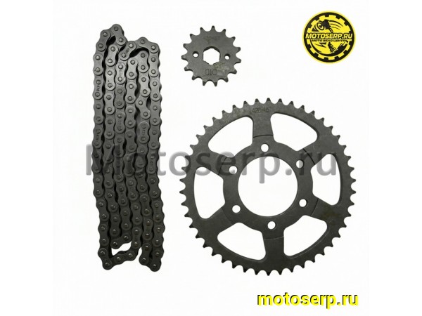 Купить  Звезды трансмиссии (428-15T D-20mm) (428-46T D-65mm, 6x43mm) цепь 112зв. (комп) (MT C-1435 купить с доставкой по Москве и России, цена, технические характеристики, комплектация фото  - motoserp.ru