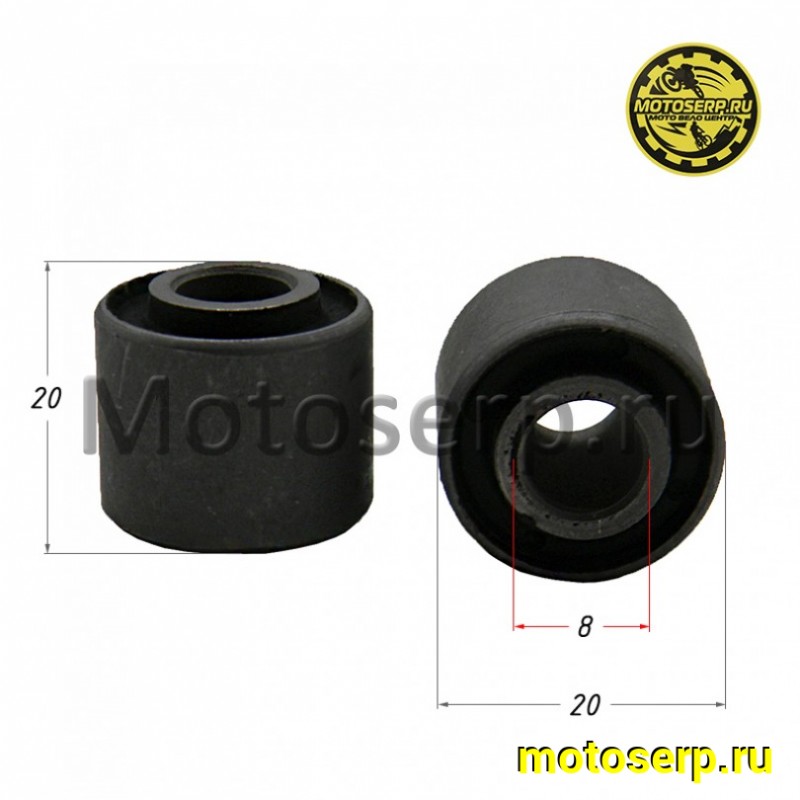 Купить  Сайлентблок (D-20mm, d-8mm, L-18mm) (шт) (MT S-3521 (MOTO-SKUTER 5755 купить с доставкой по Москве и России, цена, технические характеристики, комплектация фото  - motoserp.ru