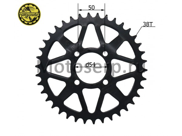 Купить  Звезда ведомая голая (венец) (520-38) (520-38T D-54mm, 4x50mm) KAYO T2 малая ступица (шт) (ML 6900 купить с доставкой по Москве и России, цена, технические характеристики, комплектация фото  - motoserp.ru