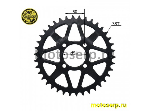 Купить  Звезда ведомая голая (венец) (520-38) (520-38T D-54mm, 4x50mm) KAYO T2 малая ступица (шт) (ML 6900 купить с доставкой по Москве и России, цена, технические характеристики, комплектация фото  - motoserp.ru