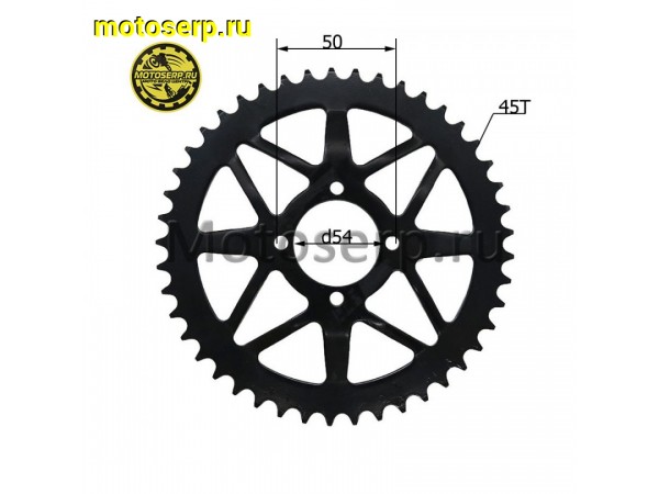 Купить  Звезда ведомая голая (венец) (520-45) (520-45T D-54mm, 4x50mm) KAYO T2 малая ступица (шт) (ML 6902 купить с доставкой по Москве и России, цена, технические характеристики, комплектация фото  - motoserp.ru