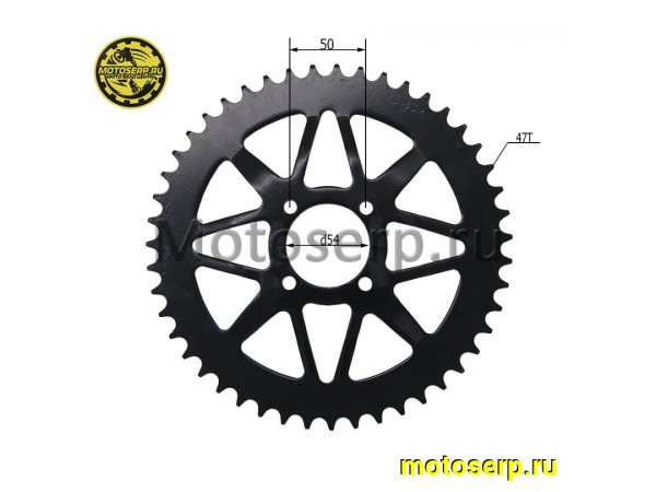 Купить  Звезда ведомая голая (венец) (520-47) (520-47T D-54mm, 4x50mm) KAYO T2 малая ступица (шт) (ML 6904 купить с доставкой по Москве и России, цена, технические характеристики, комплектация фото  - motoserp.ru