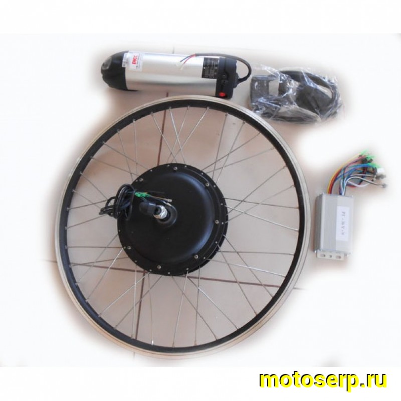 Купить  Мотор-колесо, Электровеломотор 26" 500Вт полный комплект для установки (колесо-мотор, батарея-тубус) пер.колесо (комп) (MM 25849 купить с доставкой по Москве и России, цена, технические характеристики, комплектация фото  - motoserp.ru
