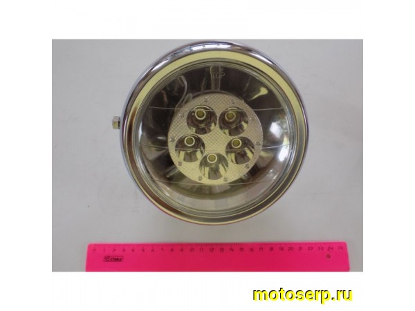 Купить  Фара передняя Alpha, Альфа круглая LED (шт) (MM 95475 купить с доставкой по Москве и России, цена, технические характеристики, комплектация фото  - motoserp.ru