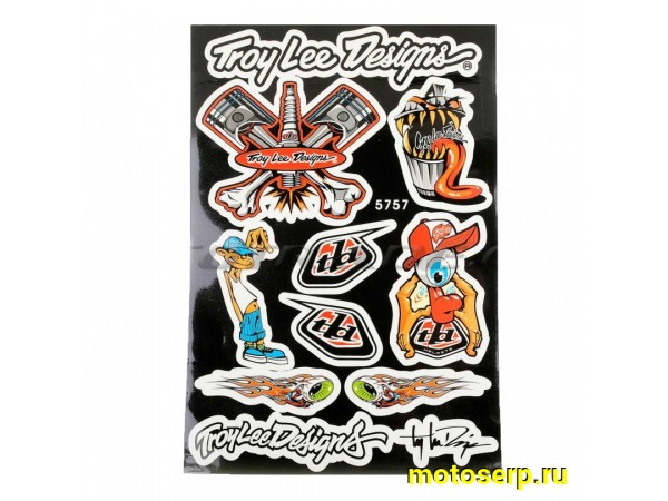 Купить  Наклейки (набор) TROY LEE DESIGNS   (22х32см)  (шт) (MT N-754 купить с доставкой по Москве и России, цена, технические характеристики, комплектация фото  - motoserp.ru