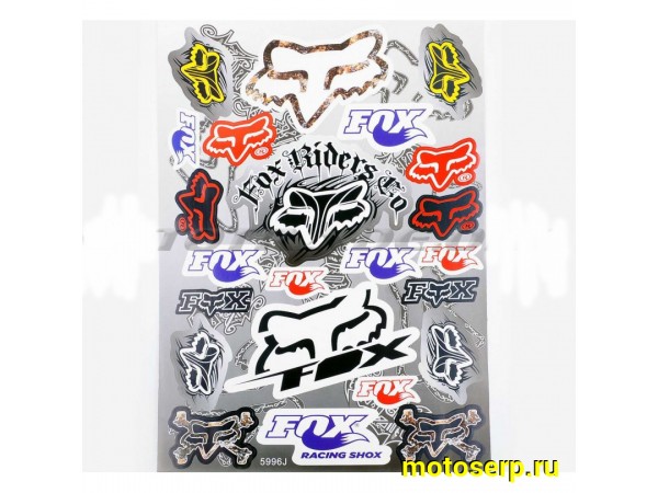 Купить  Наклейки (набор) FOX   (23х32см) (шт) (MT N-757 купить с доставкой по Москве и России, цена, технические характеристики, комплектация фото  - motoserp.ru