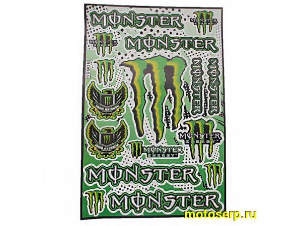 Купить  Наклейки (набор) MONSTER ENERGY (30х45см) (шт) (MT купить с доставкой по Москве и России, цена, технические характеристики, комплектация фото  - motoserp.ru