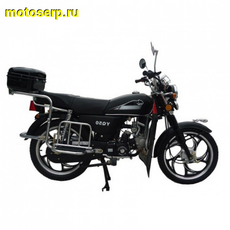 Купить  ====Мопед ALPHA YAGUAR 50/80 (Альфа Ягуар 50/80)  4Т; 50/80cc (поршн в подарок); колеса 17"литые; 4пер, эл. старт;  хром.тахом; металл. кофр (шт) (R3 купить с доставкой по Москве и России, цена, технические характеристики, комплектация фото  - motoserp.ru