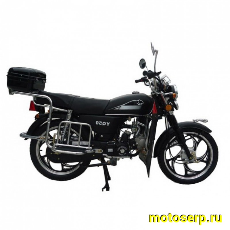 Купить  ====Мопед ALPHA YAGUAR 50/80 (Альфа Ягуар 50/80)  4Т; 50/80cc (поршн в подарок); колеса 17"литые; 4пер, эл. старт;  хром.тахом; металл. кофр (шт) (R3 купить с доставкой по Москве и России, цена, технические характеристики, комплектация фото  - motoserp.ru