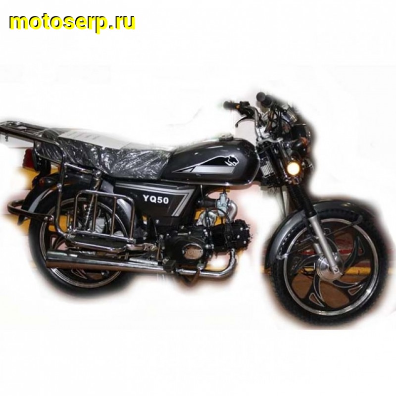 Купить  ====Мопед ALPHA YAGUAR 50/80 (Альфа Ягуар 50/80)  4Т; 50/80cc (поршн в подарок); колеса 17"литые; 4пер, эл. старт;  хром.тахом; металл. кофр (шт) (R3 купить с доставкой по Москве и России, цена, технические характеристики, комплектация фото  - motoserp.ru