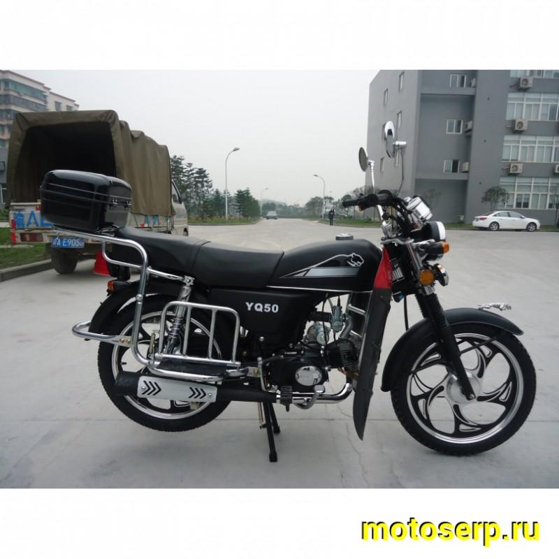 Купить  ====Мопед ALPHA YAGUAR 50/80 (Альфа Ягуар 50/80)  4Т; 50/80cc (поршн в подарок); колеса 17"литые; 4пер, эл. старт;  хром.тахом; металл. кофр (шт) (R3 купить с доставкой по Москве и России, цена, технические характеристики, комплектация фото  - motoserp.ru