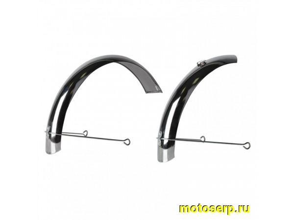 Купить  Крылья металлические 18" хром Вело (пар) (Ряб (R4 (Дан купить с доставкой по Москве и России, цена, технические характеристики, комплектация фото  - motoserp.ru