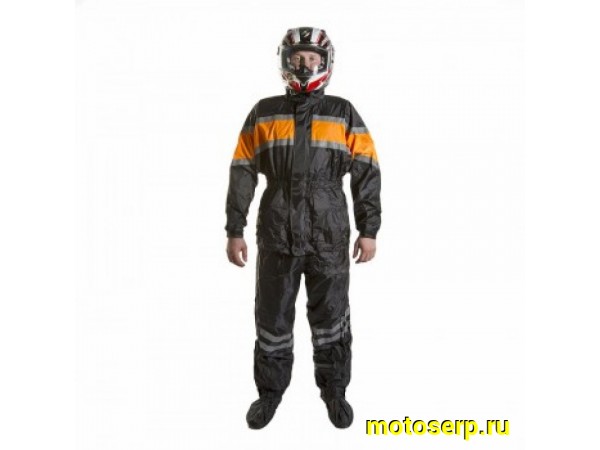 Купить  Дождевик (куртка+брюки) PROUD TO RIDE, цвет Черный/Оранжевый, Размер 3XL 31-04052 (комп) (JP купить с доставкой по Москве и России, цена, технические характеристики, комплектация фото  - motoserp.ru