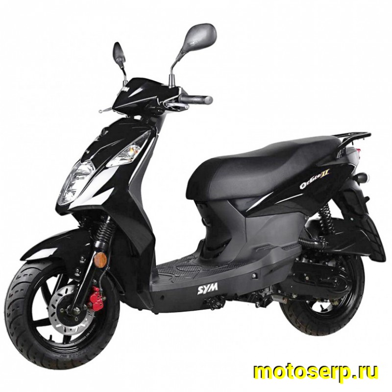 Купить  Скутер SYM ORBIT 50 Черный (Орбит 50) 4Т;  колеса 12" литые ; диск/бараб. торм. (шт)  купить с доставкой по Москве и России, цена, технические характеристики, комплектация фото  - motoserp.ru