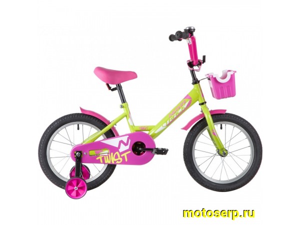 Купить  ====16" NOVATRACK TWIST (Новатрек Твист) 16"; 1ск; рама-сталь; тормоз-ножной; багажник (шт) купить с доставкой по Москве и России, цена, технические характеристики, комплектация фото  - motoserp.ru