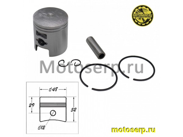 Купить  Поршень Honda DIO AF18/24/27  D48; p-12; 75cc. CN (комп) (R1 купить с доставкой по Москве и России, цена, технические характеристики, комплектация фото  - motoserp.ru