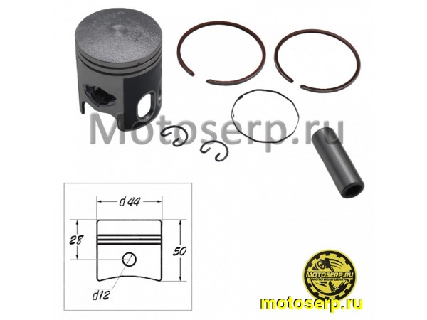 Купить  Поршень  1E40QMB,QJ D44; p-12;  65сс KIYOSHI (комп) (0 купить с доставкой по Москве и России, цена, технические характеристики, комплектация фото  - motoserp.ru