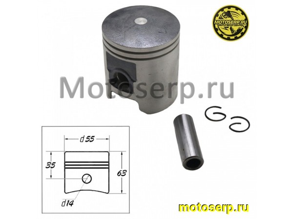 Купить  Поршень Yamaha BWS100, Aerox100  D55; p-14; 120сс TW (комп) (R1 купить с доставкой по Москве и России, цена, технические характеристики, комплектация фото  - motoserp.ru