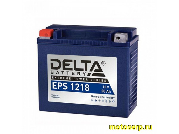 Купить  Аккумулятор 12в 18а (176x87x154) YTX20-BS, YTX20H-BS Delta (шт) (Алькор EPS 1218 купить с доставкой по Москве и России, цена, технические характеристики, комплектация фото  - motoserp.ru
