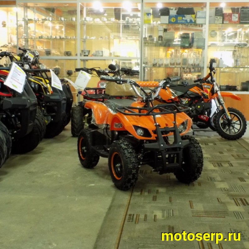 Купить  ====Электро квадрик MOTOLAND ATV E002  800Вт, диск/диск, 7"/7", 3 режима скорости+реверс (шт) купить с доставкой по Москве и России, цена, технические характеристики, комплектация фото  - motoserp.ru