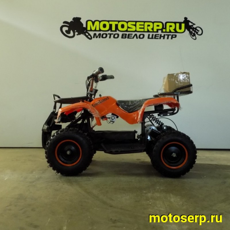 Купить  ====Электро квадрик MOTOLAND ATV E002  800Вт, диск/диск, 7"/7", 3 режима скорости+реверс (шт) купить с доставкой по Москве и России, цена, технические характеристики, комплектация фото  - motoserp.ru