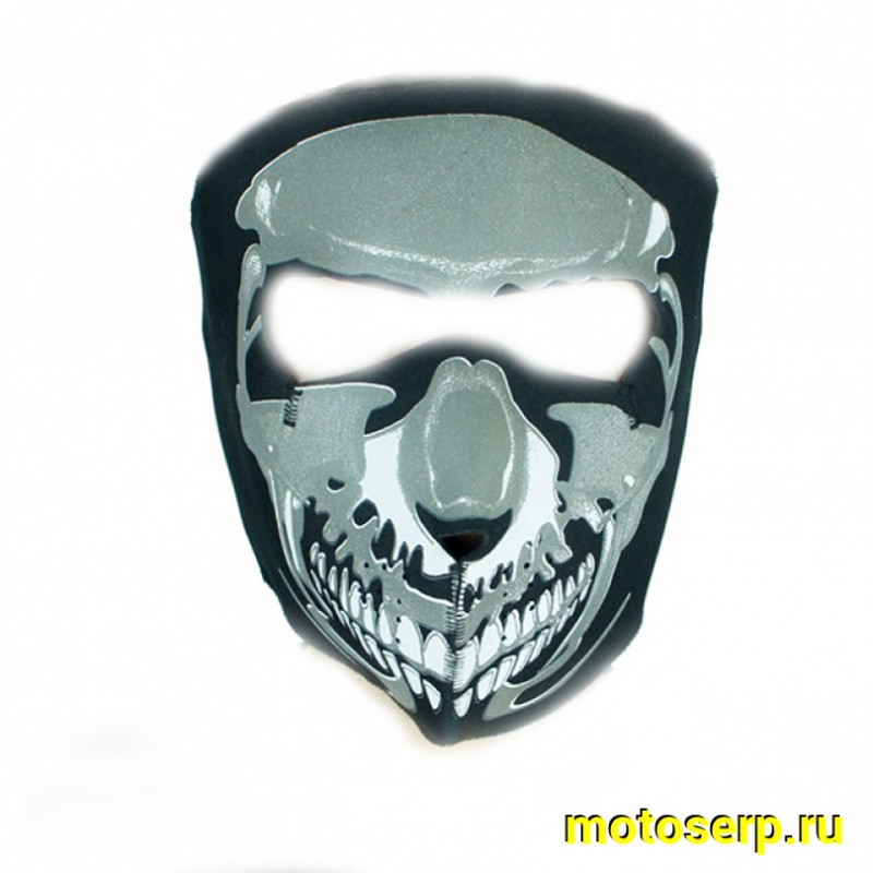 Купить  Маска для мотоциклиста "непродувайка" ЧЕРЕП, лицо полностью закрыто, на липучке (шт) (МотоЯ купить с доставкой по Москве и России, цена, технические характеристики, комплектация фото  - motoserp.ru