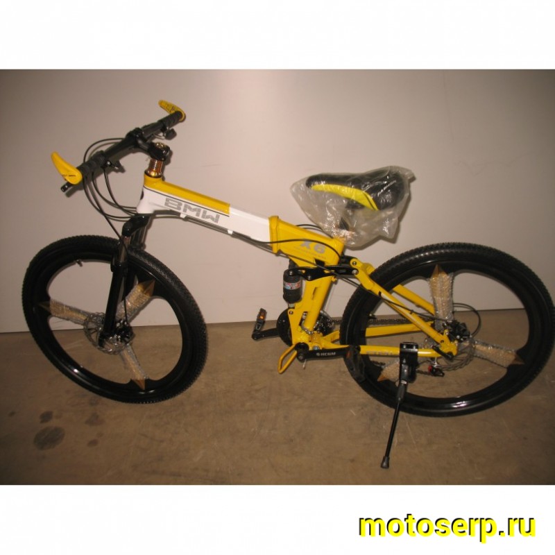 Купить  ====TRIOBLADE FOLDING (Триоблейд Фолдинг) 26"; 21ск; рама-сталь; тормоз-Disk; двухподвес складной (шт) (Кит купить с доставкой по Москве и России, цена, технические характеристики, комплектация фото  - motoserp.ru